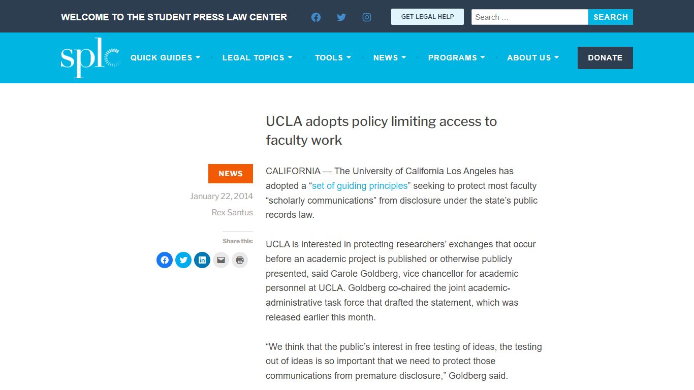 UCLA adopts policy limiting access to faculty work ...